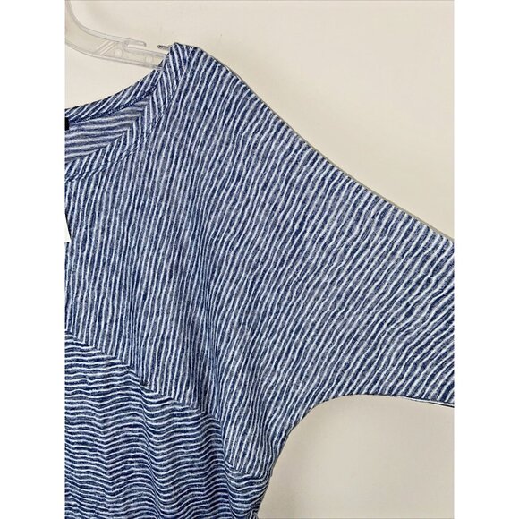 Lane Bryant  Womens Tunic Top Sz 18/20 Ruched Batwing Sleeve NWT Stripes - Picture 4 of 10
